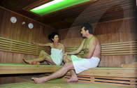Sauna zum Entspannen (Lassen Sie sich von der wohltuenden Wärme verwöhnen.)